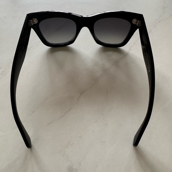 Celine 50mm Polarized Black Square Sunglasses - Picture 3 of 10